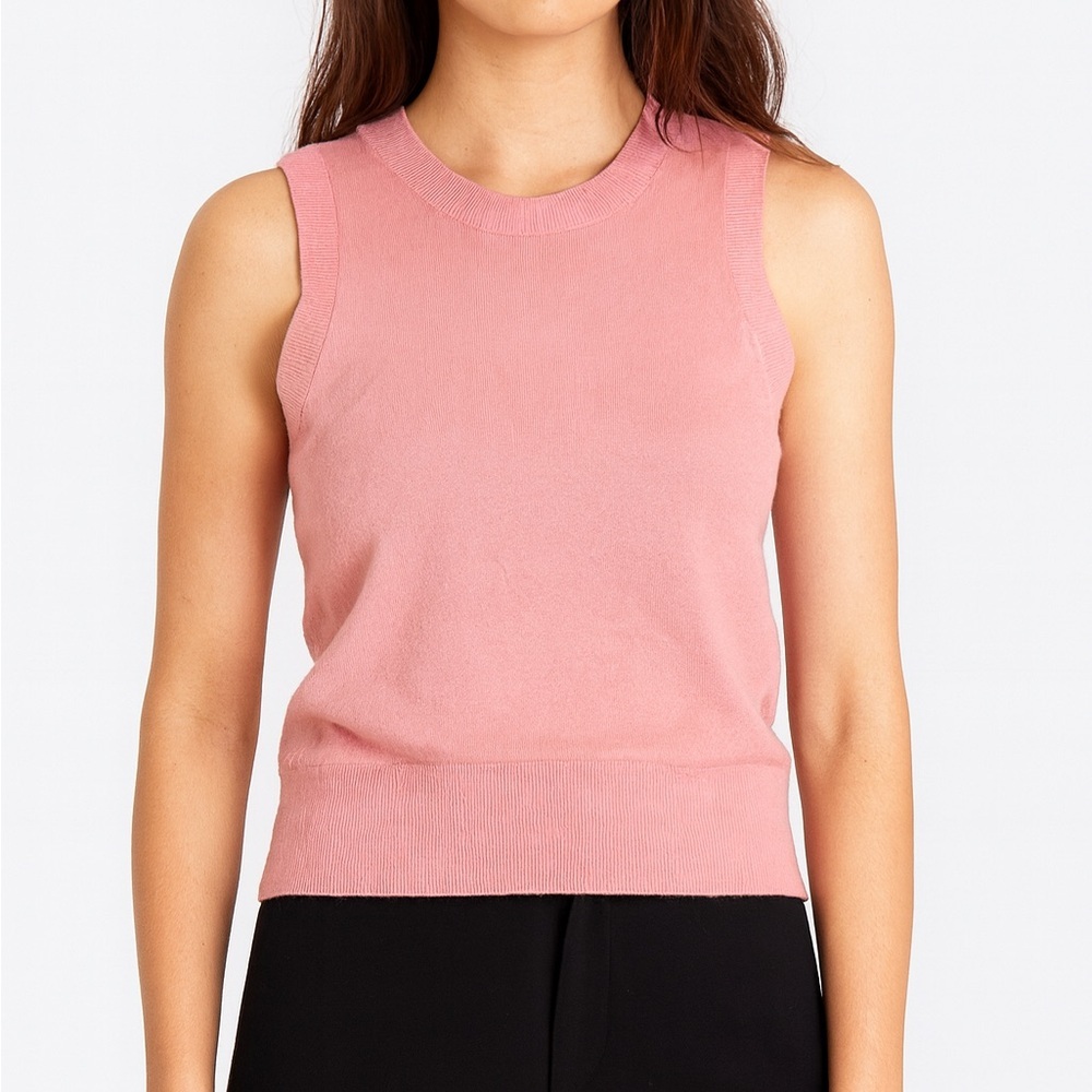 Hill House Women’s Merino Wool Sleeveless Sweater Vest Pink Size Medium